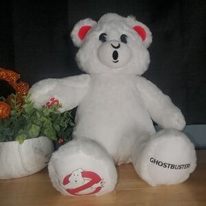 Build A Bear Ghostbusters 18” White Ghost Teddy Bear Plush Toy 2016